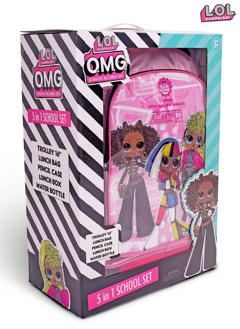 MGA LOL 5-In-1 Royal Bae Trolley Box Set 16 Inches