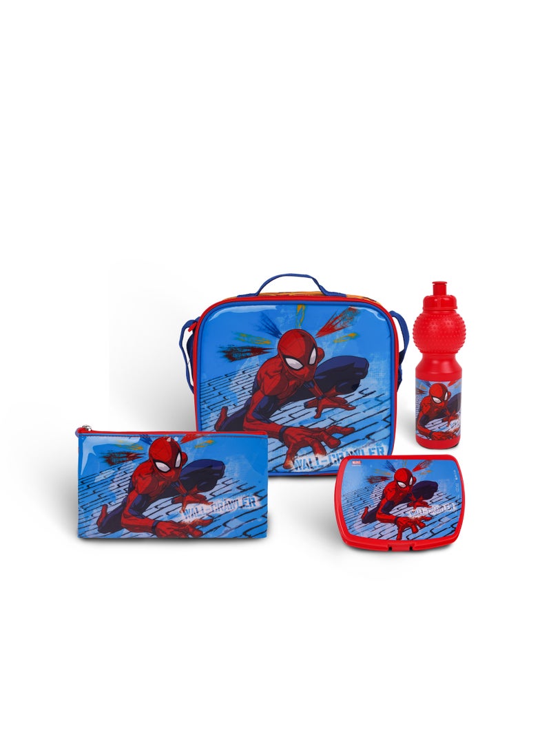 5-In-1 Spiderman Wall Crawler School Trolley Box Set 16 Inches