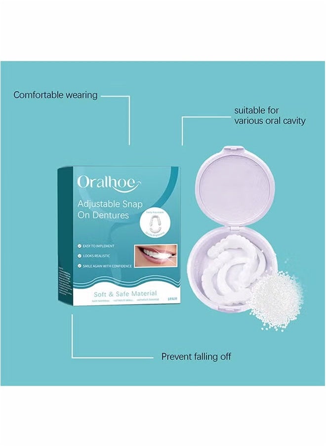 Veneers False Teeth, Adjustable Snap-On Braces, Comfortable Temporary Dental Restoration Kit