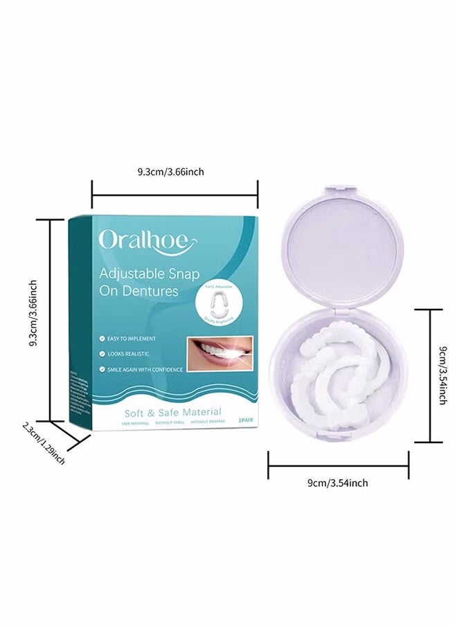 Veneers False Teeth, Adjustable Snap-On Braces, Comfortable Temporary Dental Restoration Kit
