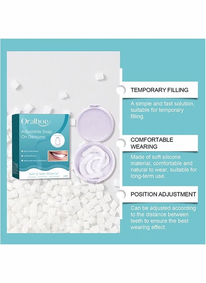 Veneers False Teeth, Adjustable Snap-On Braces, Comfortable Temporary Dental Restoration Kit