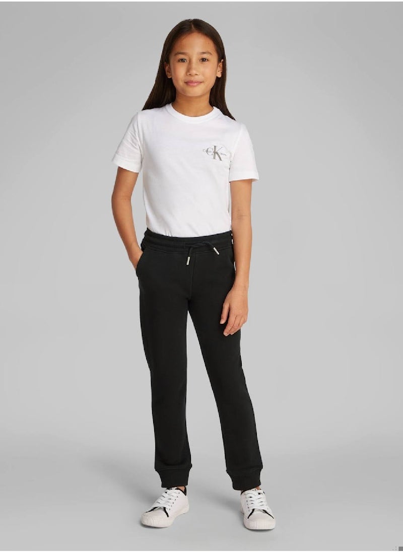 Kids' Slim Joggers - Cotton, Black