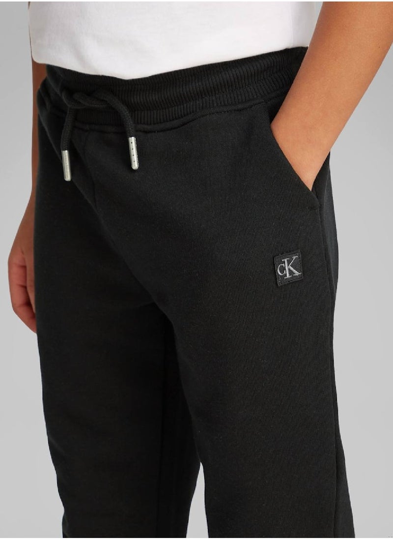 Kids' Slim Joggers - Cotton, Black