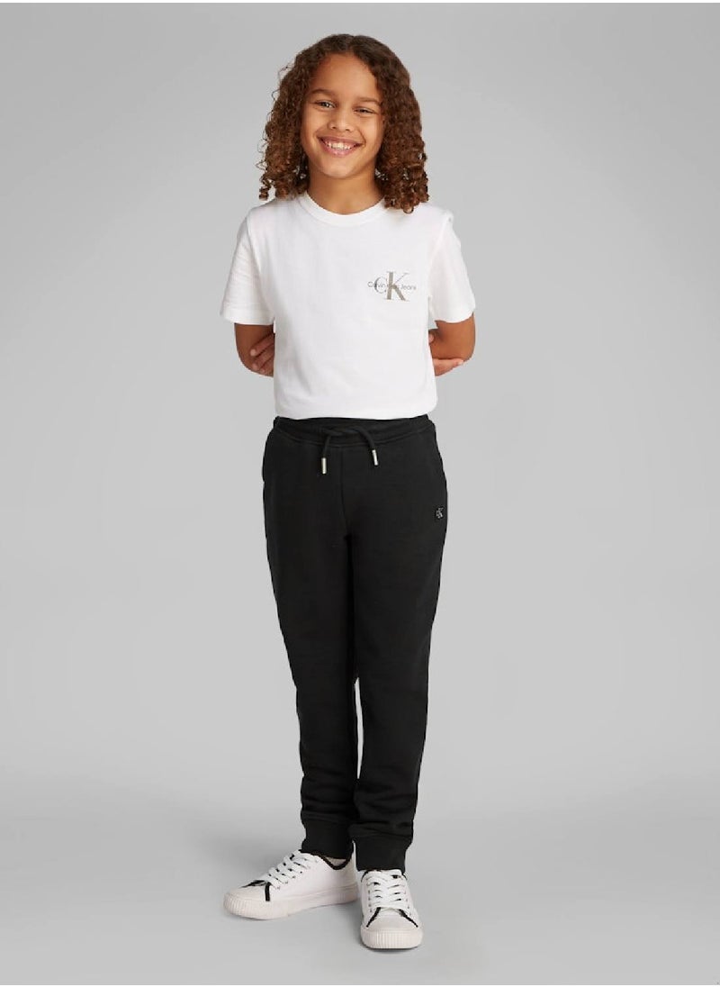 Kids' Slim Joggers - Cotton, Black