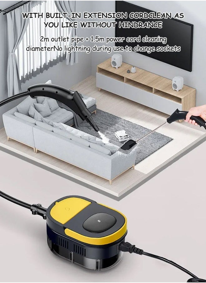 Handheld Steam Cleaner, 2500W Pressurized Steamer for Cleaning, Multi-Purpose Steamer for Home, 3Bar High Pressure Steamer, Portable Steam Cleaner for Kitchen, Bathroom, Tile