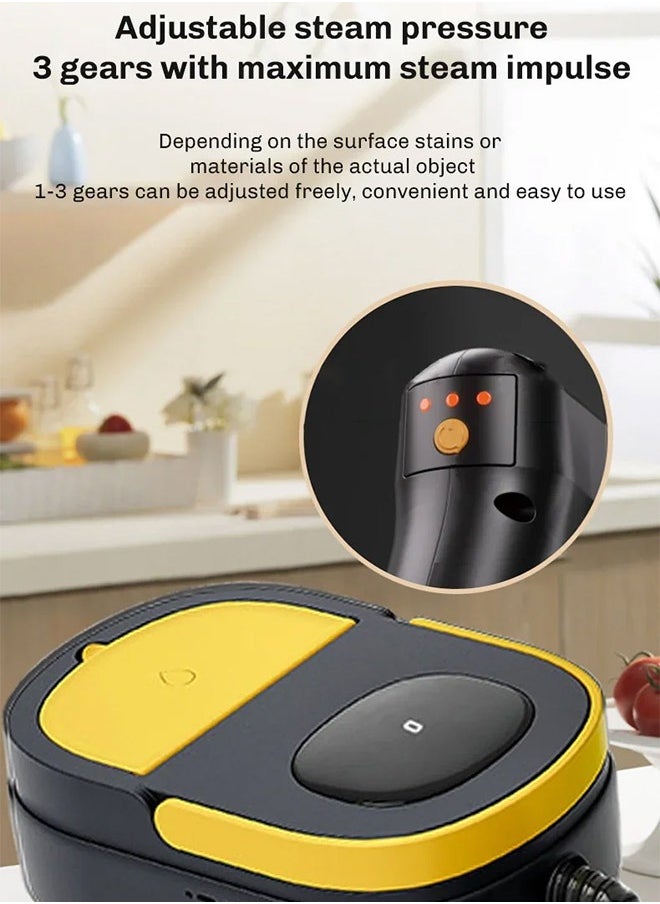 Handheld Steam Cleaner, 2500W Pressurized Steamer for Cleaning, Multi-Purpose Steamer for Home, 3Bar High Pressure Steamer, Portable Steam Cleaner for Kitchen, Bathroom, Tile