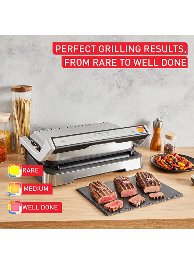 OptiGrill 2in1 XL | Perfect Results | No Monitoring | Easy to Clean | Dedicated App | Juice tray | Healthier Grilling | 2000 kW GC78MD28 Stainless Steel / Silver