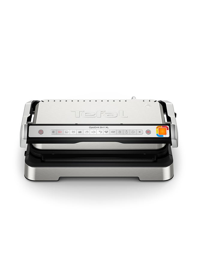 OptiGrill 2in1 XL | Perfect Results | No Monitoring | Easy to Clean | Dedicated App | Juice tray | Healthier Grilling | 2000 kW GC78MD28 Stainless Steel / Silver