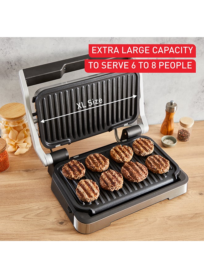 OptiGrill 2in1 XL | Perfect Results | No Monitoring | Easy to Clean | Dedicated App | Juice tray | Healthier Grilling | 2000 kW GC78MD28 Stainless Steel / Silver