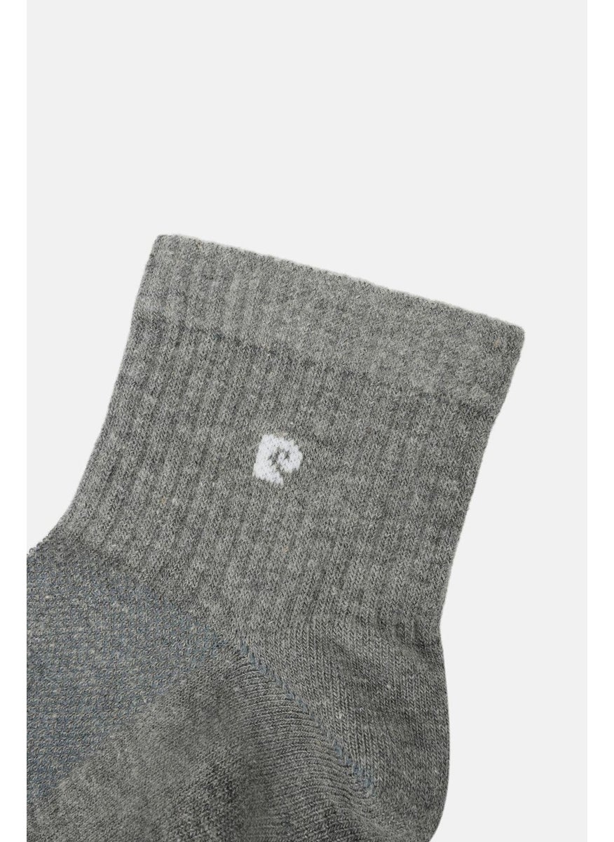 Cotton 6-Pack Men's Short Sock Herringbone Belted Tennis Socks 5013-PC Gray