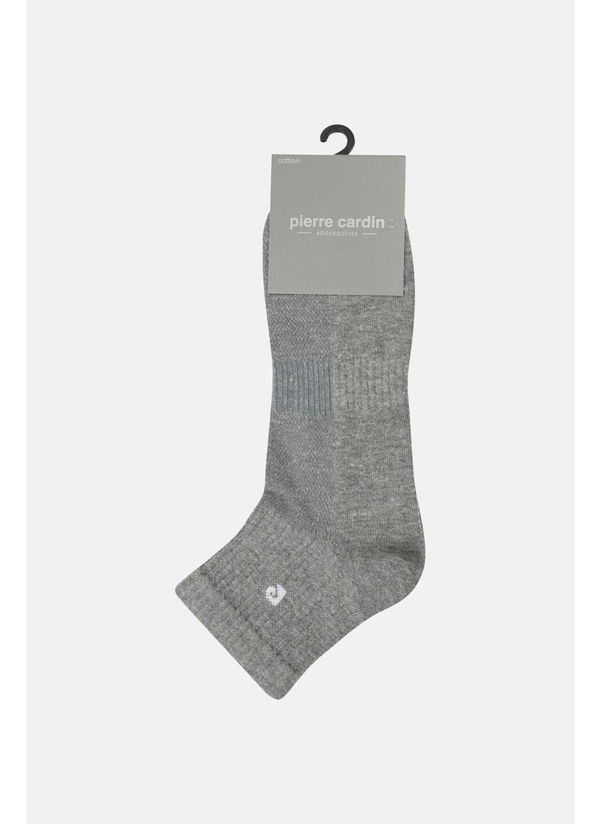 Cotton 6-Pack Men's Short Sock Herringbone Belted Tennis Socks 5013-PC Gray