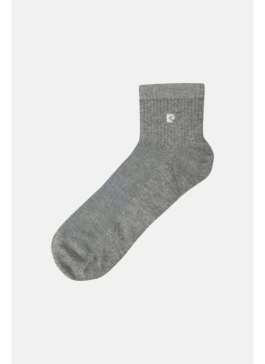 Cotton 6-Pack Men's Short Sock Herringbone Belted Tennis Socks 5013-PC Gray
