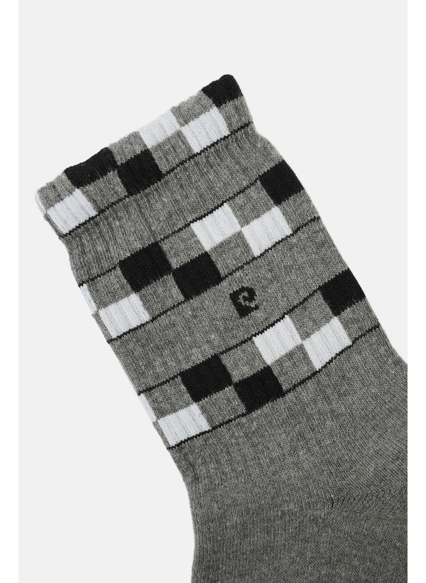Cotton 6-Pack Men's Short Sock Tennis Socks 5003-PC Gray