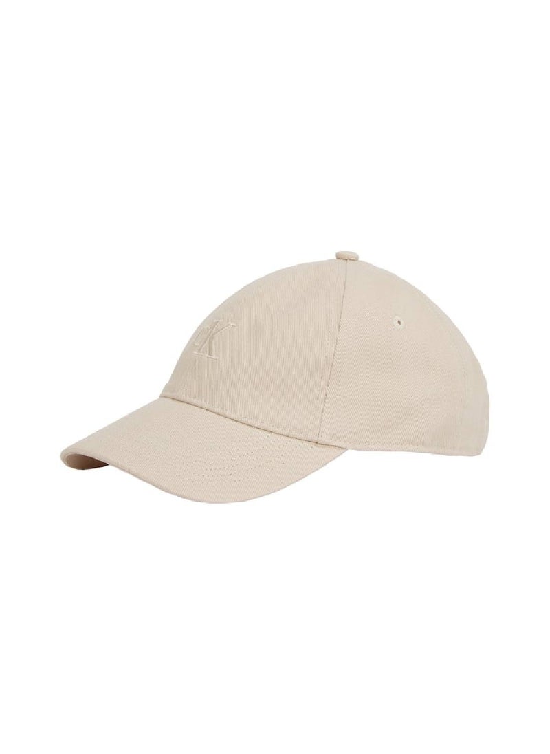 Women's  Twill Logo Cap - Cotton, Beige