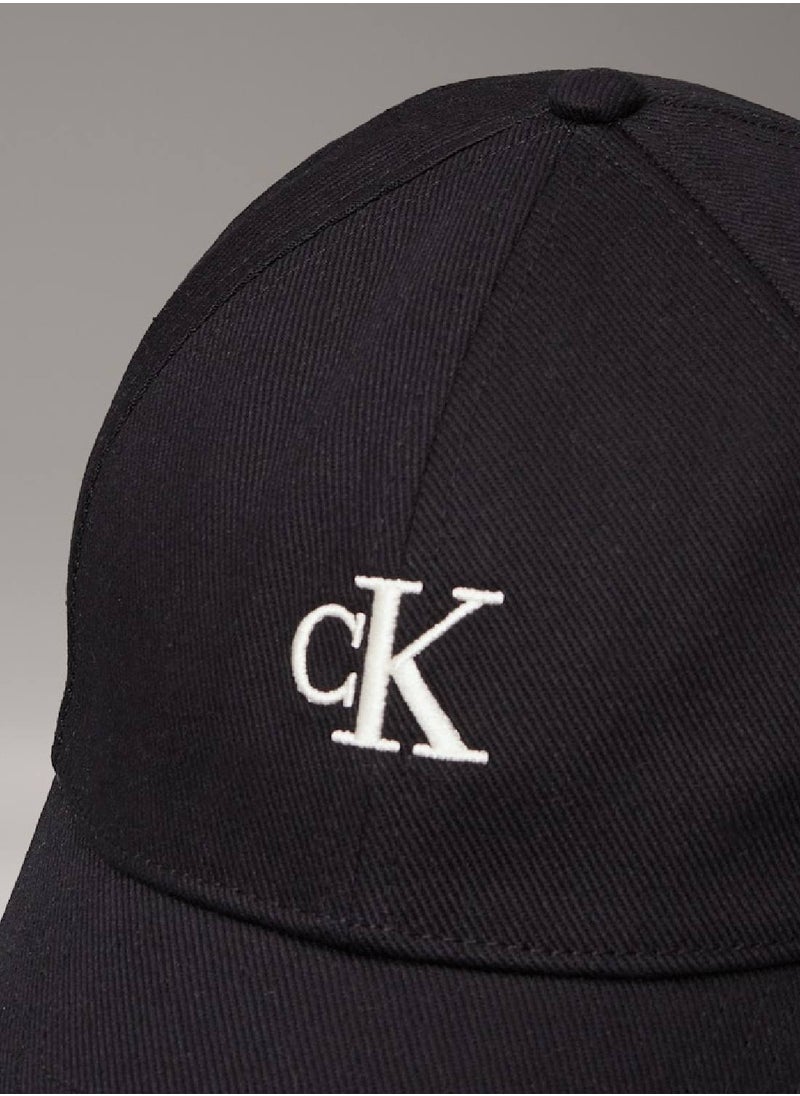 Women's  Twill Logo Cap - Cotton, Black