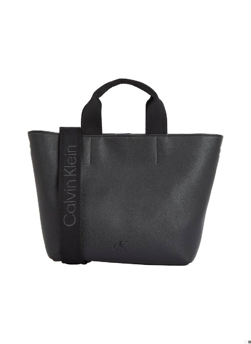 Women's Ultralight Mini Tote - Faux Leather, Black