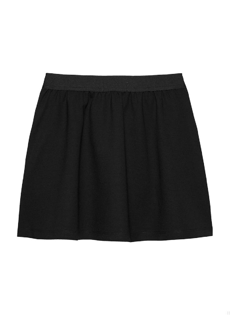 Girls' Flare Skirt - Viscose Blend, Black