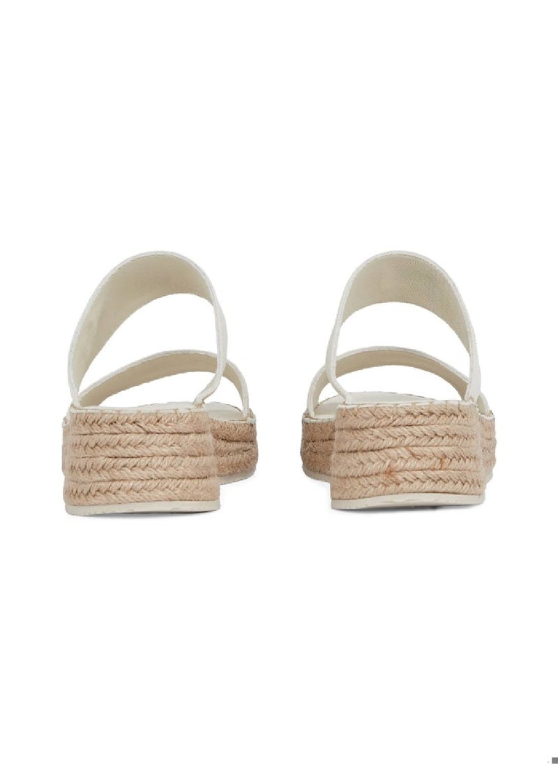 Women's Canvas Platform Espadrilles - Cotton, Beige