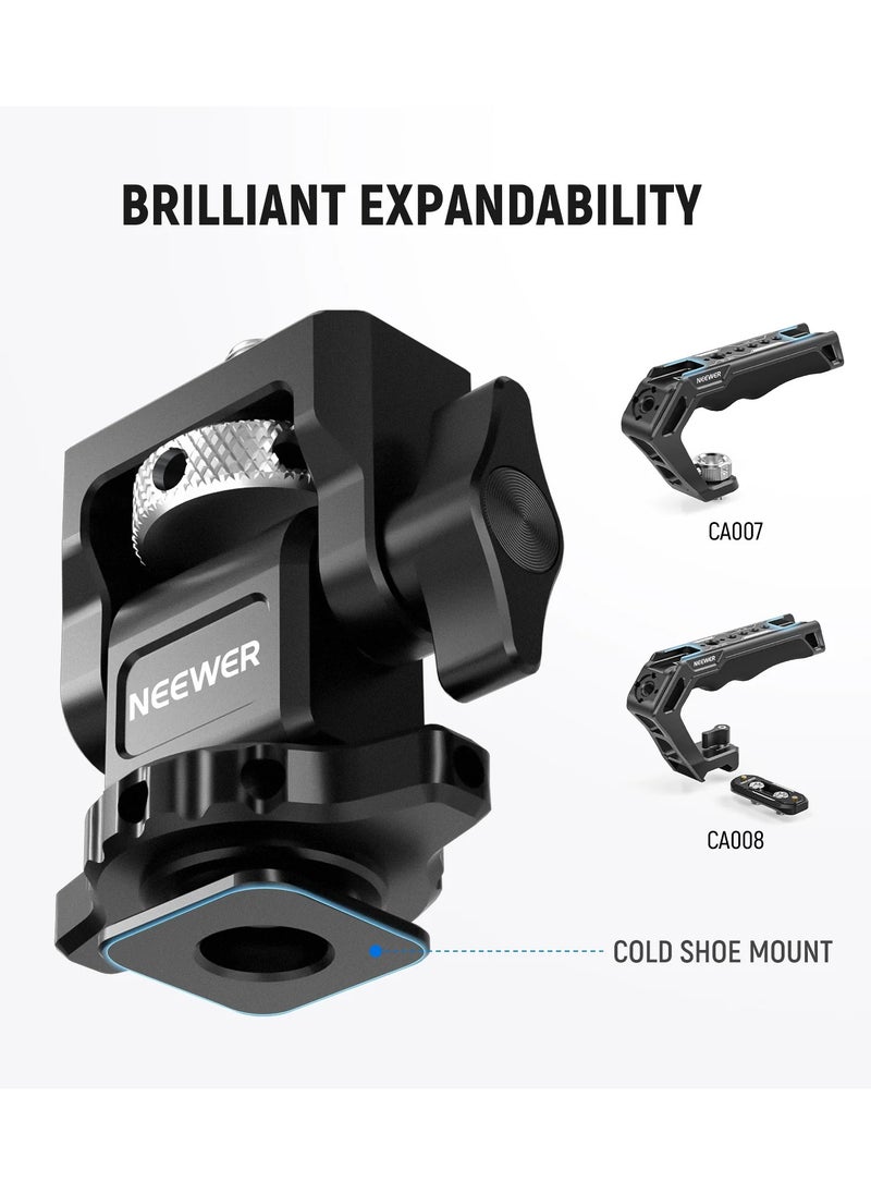 NEEWER Field Monitor Holder with Cold Shoe Mount – Adjustable 180° Tilt & 360° Swivel, 1/4