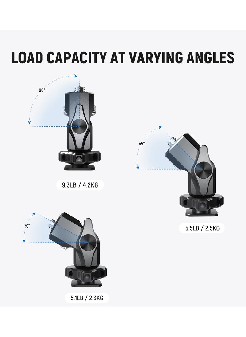 NEEWER Field Monitor Holder with Cold Shoe Mount – Adjustable 180° Tilt & 360° Swivel, 1/4