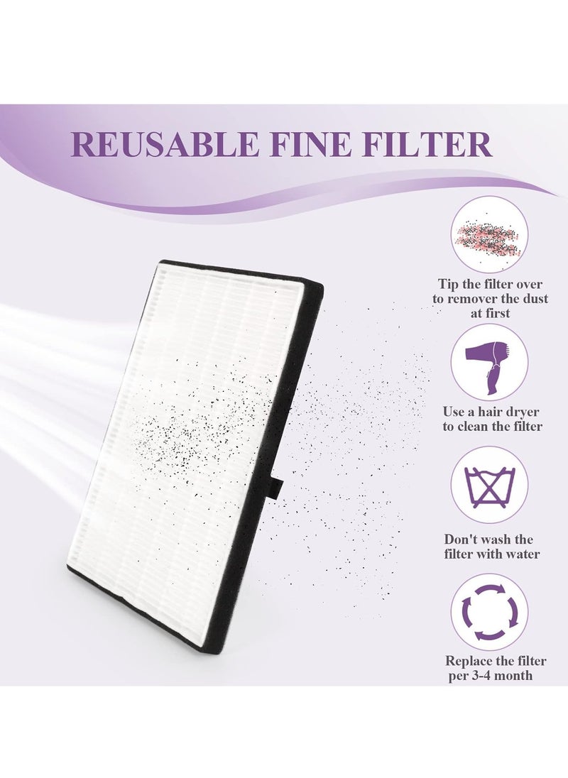 Nail Dust Collector, Super Quiet Dust Collector Machine Reusable Filter and Powerful 60W Nail Vacuum Cleaner Fan, Electric Manicure Tool for Acrylic Nails Builder Extension Hard Nails