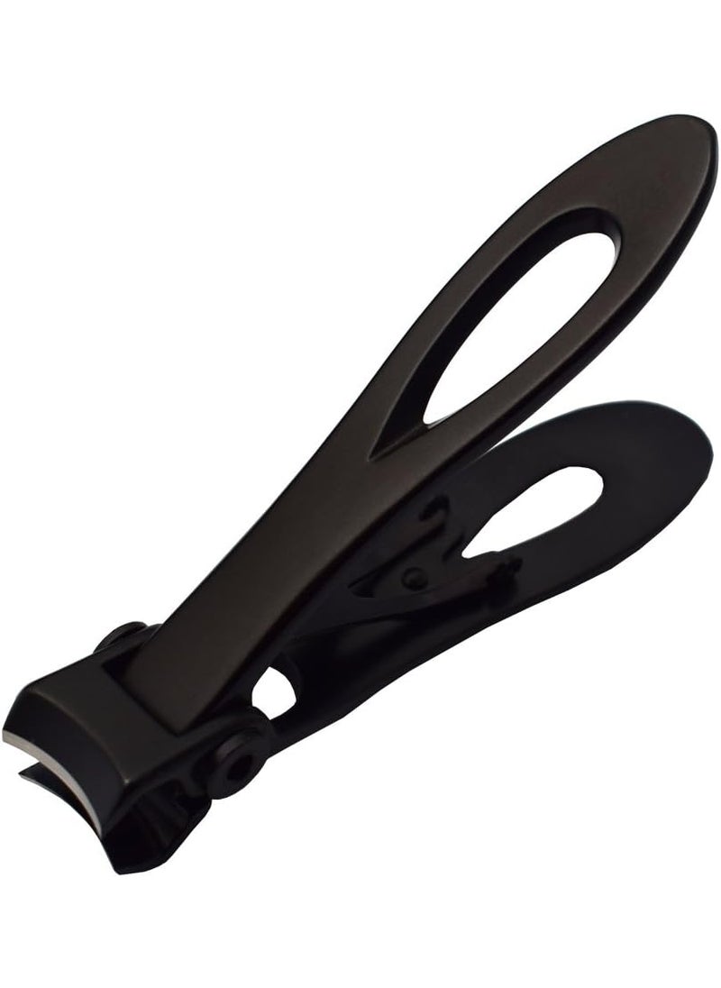 15mm Wide Jaw Opening Deluxe Sturdy Stainless Steel Toenail Clippers for Thick Nails Gunblack Big Size Suitable to Men Women Baby and Thick Nails Black Pedicure implements