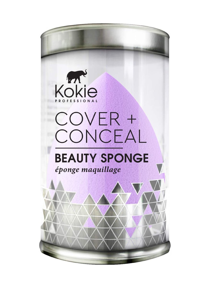Kokie Beauty Sponge, Foundation Blending, Cover + Conceal Makeup Sponge - Flawless For Liquid, Cream, or Powder (1 PC) (1 PC)