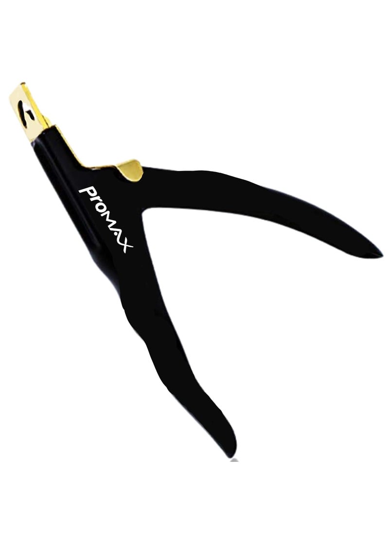 ProMax Black & Gold Premium Acrylic Nails, Stainless Steel Nail Cutter Trimmer for Artificial Fake False Tips Manicure Sharp Blade Clip Tool for Salon Beauty & at Home use