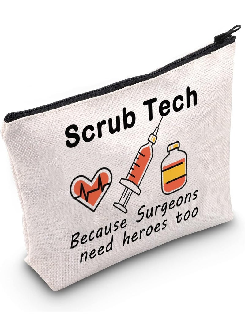 LEVLO Funny Surgeons Gifts Scrub Tech Because Surgeons Need Heroes Too Makeup Bags for Doctor Nurse (Surgeons Need Heroes)