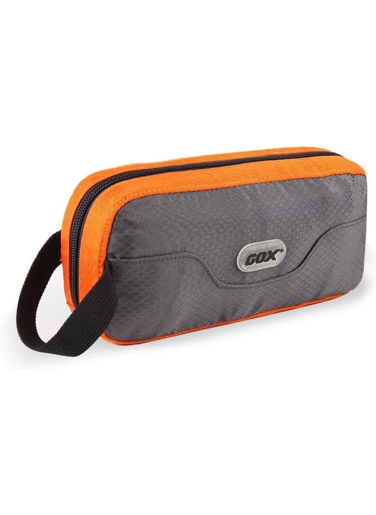 GOX Travel Toiletry Bag Dopp Kit Case for Men Multifunction Packing Organizer Pouch(Orange/Grey)