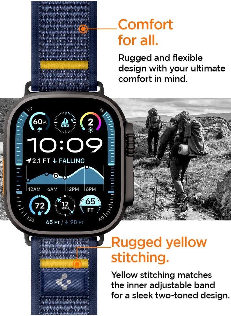 Athlex Air Apple Watch Band for Apple Watch Ultra 2/1 49mm, Series 10 46mm, 9/8/7 45mm, SE2/SE/6/5/4 44mm, 3/2/1 42mm Adjustable Loop Band Strap - Active Navy