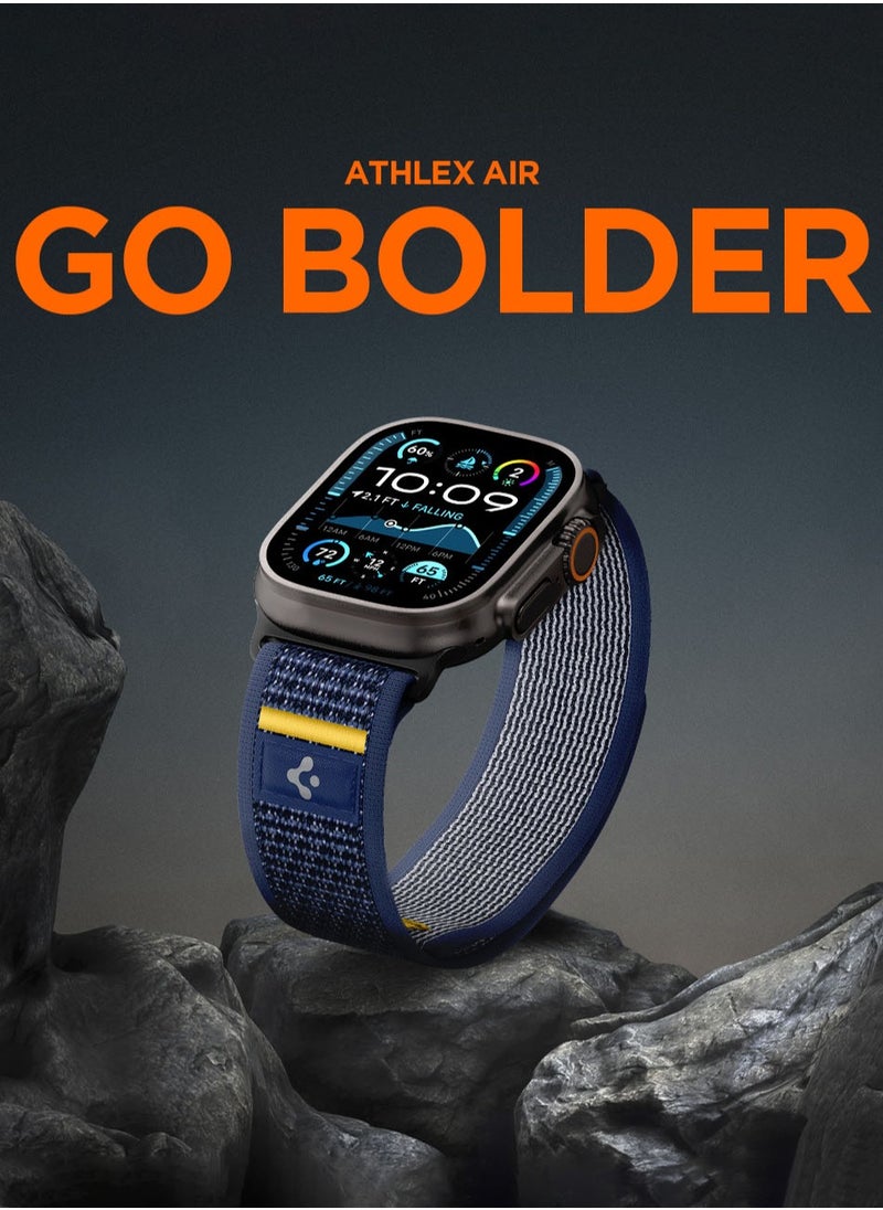 Athlex Air Apple Watch Band for Apple Watch Ultra 2/1 49mm, Series 10 46mm, 9/8/7 45mm, SE2/SE/6/5/4 44mm, 3/2/1 42mm Adjustable Loop Band Strap - Active Navy