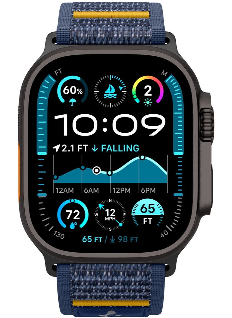 Athlex Air Apple Watch Band for Apple Watch Ultra 2/1 49mm, Series 10 46mm, 9/8/7 45mm, SE2/SE/6/5/4 44mm, 3/2/1 42mm Adjustable Loop Band Strap - Active Navy