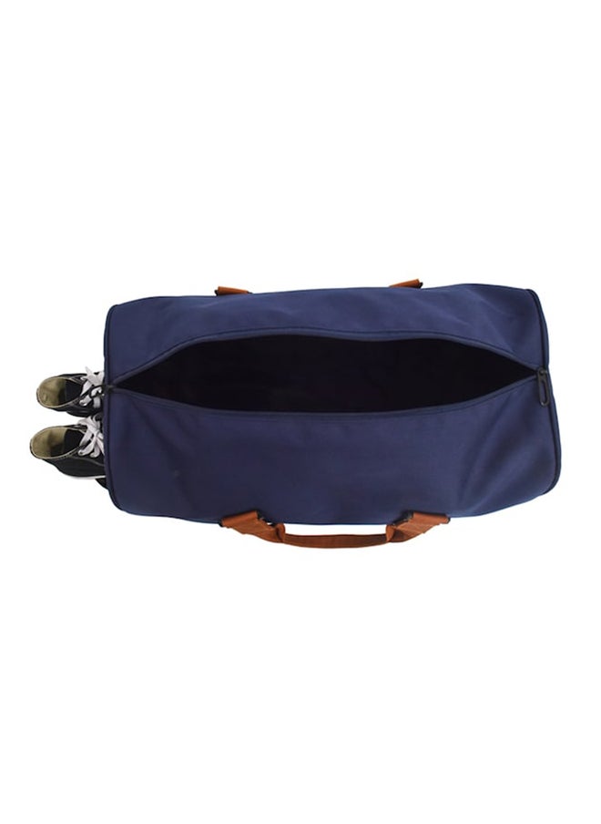 Zipper Closure Duffel Bag 48x30x24 Centimeter Blue/Brown