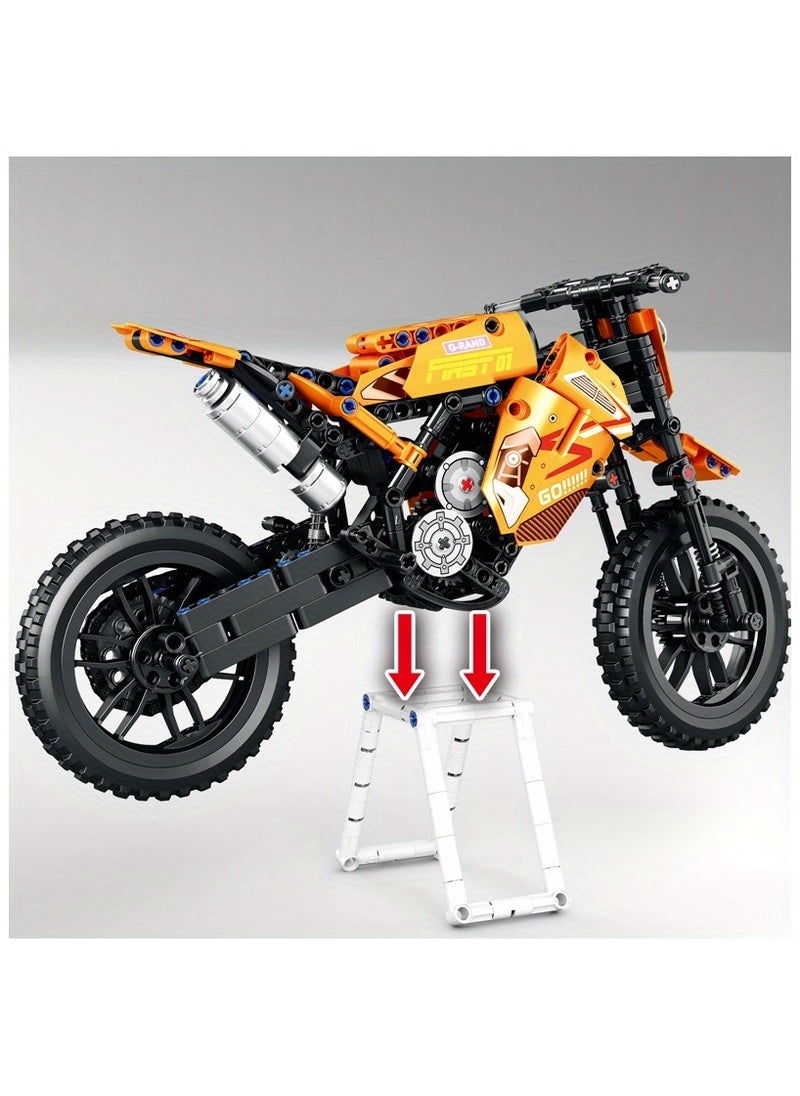 500pcs Technic Sport Motorcycle Model Building Block Toy