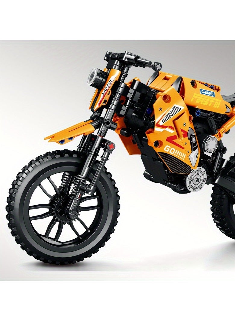500pcs Technic Sport Motorcycle Model Building Block Toy