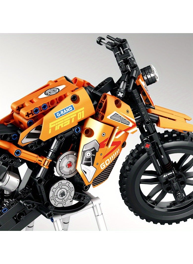 500pcs Technic Sport Motorcycle Model Building Block Toy