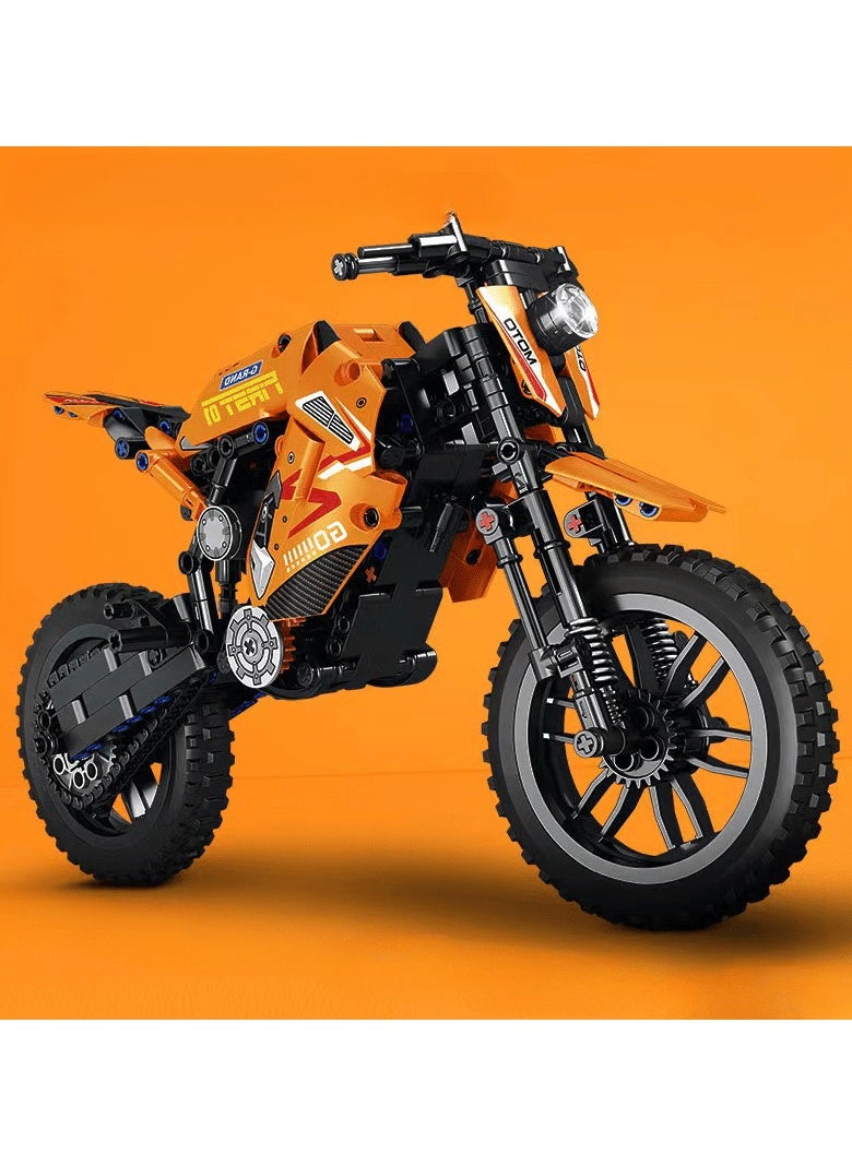 500pcs Technic Sport Motorcycle Model Building Block Toy