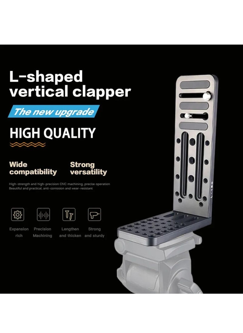 Universal L Camera Bracket with Quick Release Plate for DSLR Cameras - Vertical & Horizontal Switching for Canon, Nikon, Sony, DJI Osmo, Ronin, and Zhiyun Stabilizers & Tripods.
