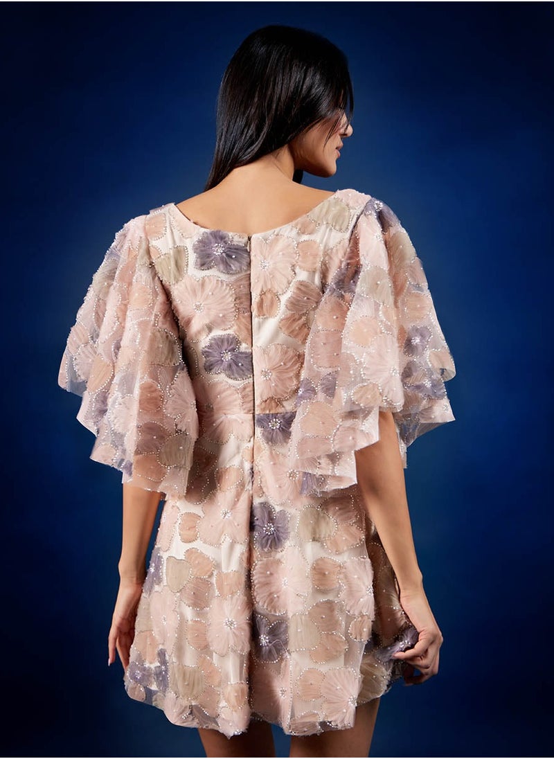 Floral Appliqué Dress