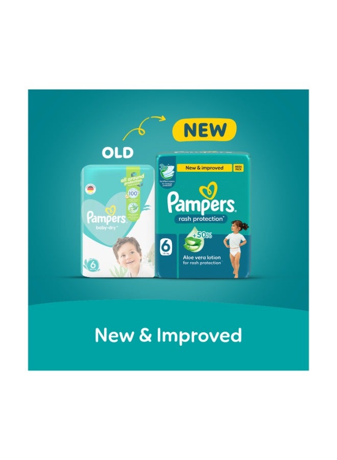 Rash Protection Taped Diapers Size 6 (13+ Kg) Jumbo Box - 58 Count
