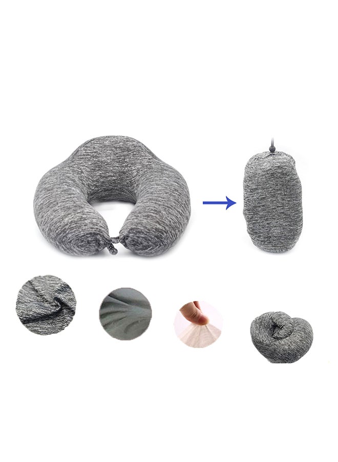Memory Foam U-Shape Neck Pillow Grey