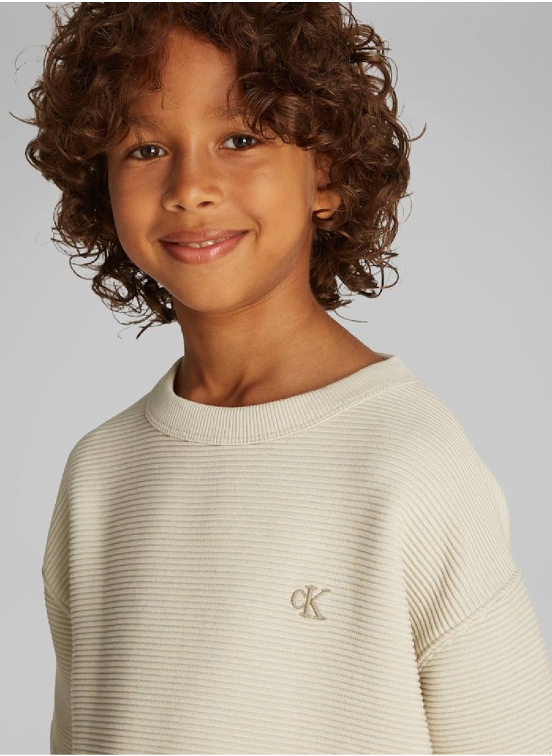 Boys' T-shirt And Shorts Set - Cotton Blend, Grey