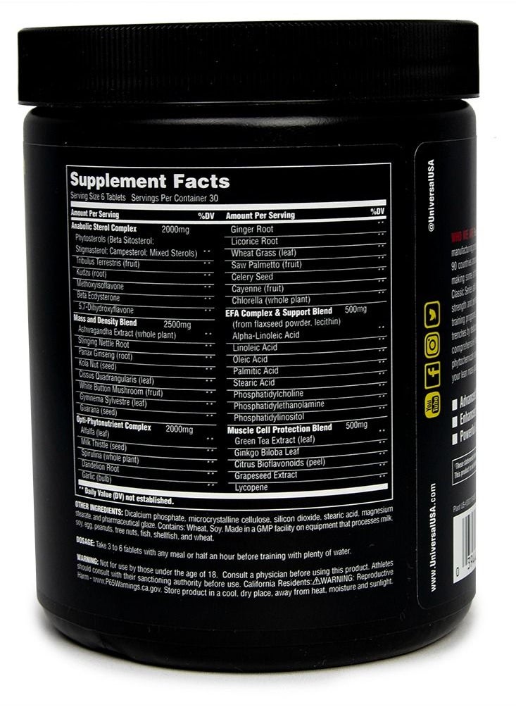 Universal Nutrition Natural Sterol Complex 180 Tablets