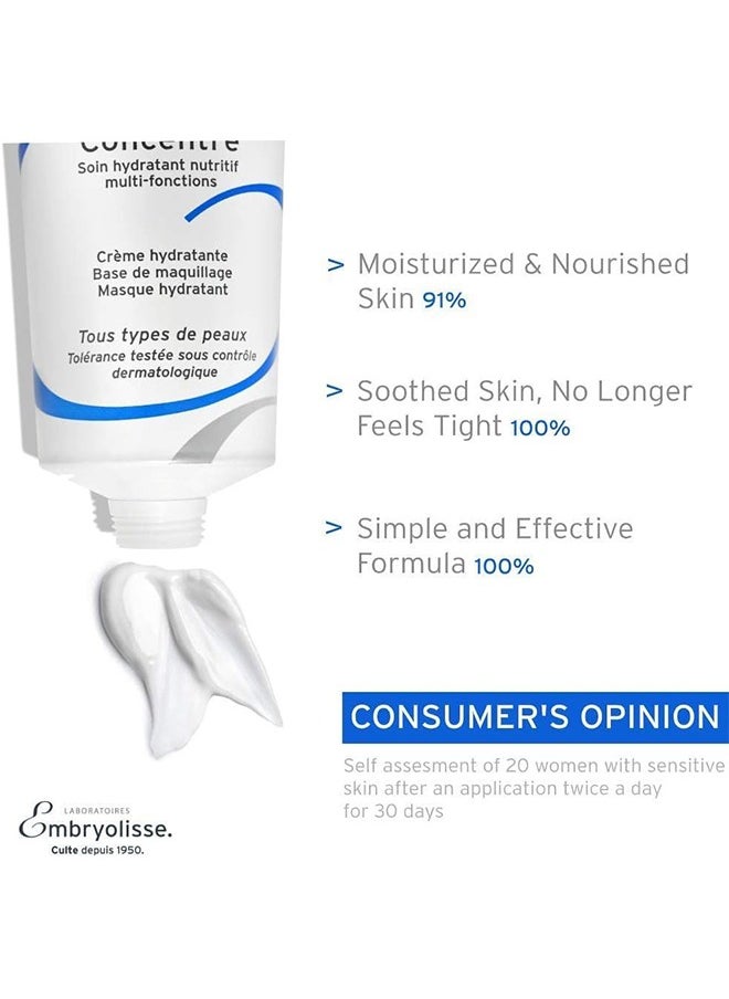 Lait Creme Concentre Multi Fonctions Moisturizer Cream, All-In-One Moisturizer, Brighten The Skin and Decrease Redness, Natural Moisturizing Cream for All Skin Types, 75ml