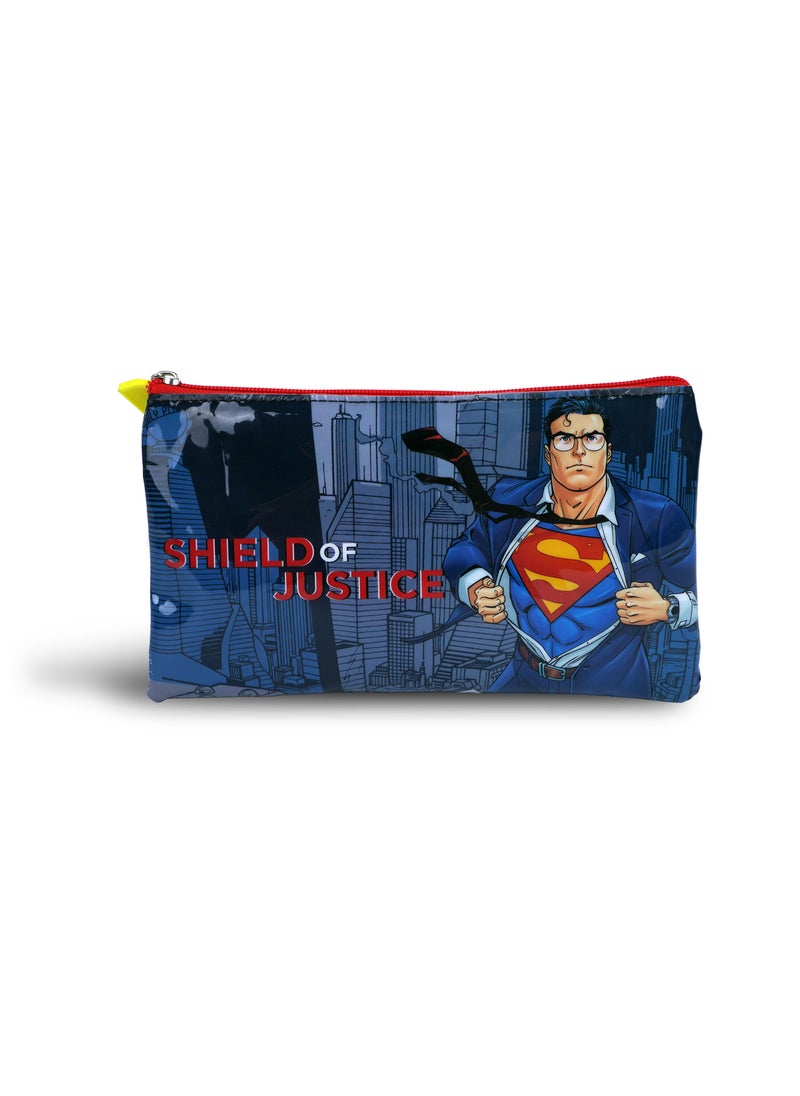 Warner Bros. - 5-In-1 Superman Shield of Justice Trolley School Set 16 Inches
