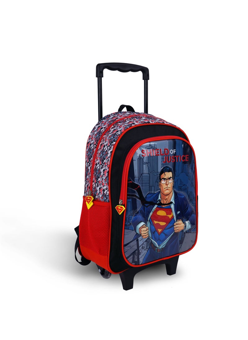 Warner Bros. - 5-In-1 Superman Shield of Justice Trolley School Set 16 Inches