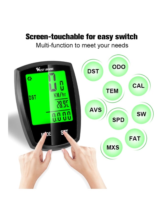 Wireless Bike Speedometer 6x4cm