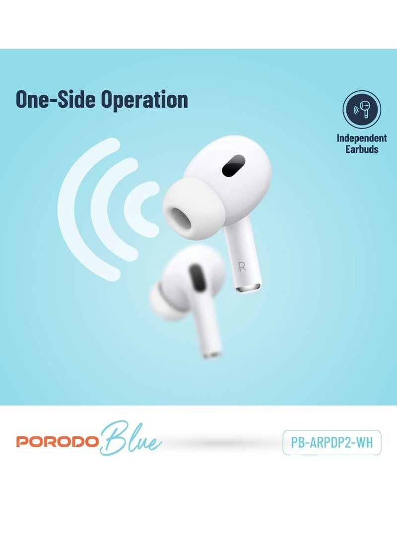 Porodo AirPods Pro 2 With Swipe Volume Wireless Charging