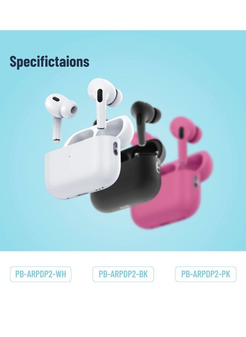 Porodo AirPods Pro 2 With Swipe Volume Wireless Charging